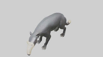 3D model Giant Anteater sniffing ground model VR / AR / low-poly