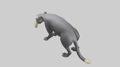3D model Giant Anteater sniffing ground model VR / AR / low-poly