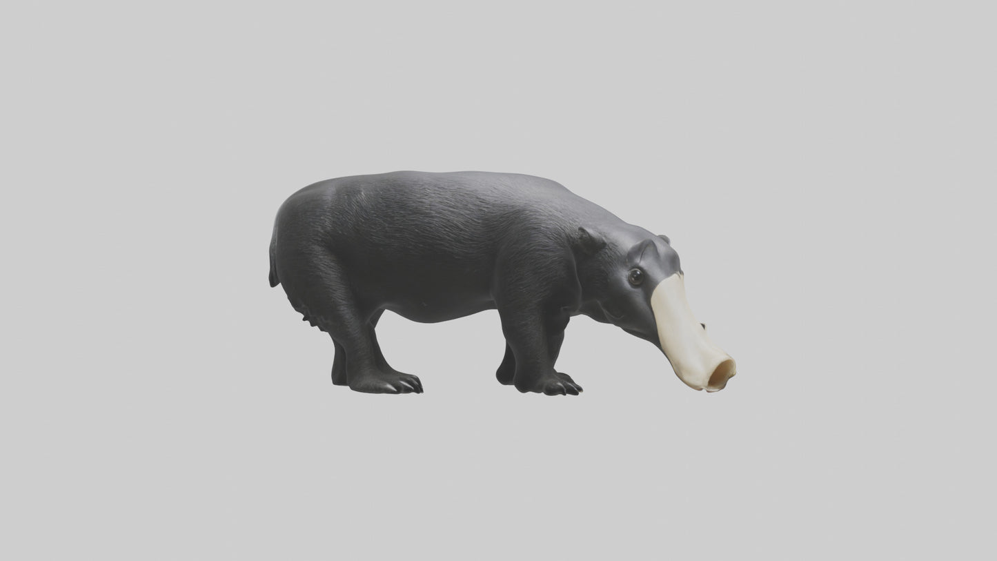 3D model Giant Anteater sniffing ground model VR / AR / low-poly