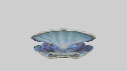 3D model Giant Clam resting on reef model VR / AR / low-poly