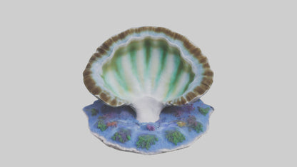 3D model Giant Clam resting on reef model VR / AR / low-poly