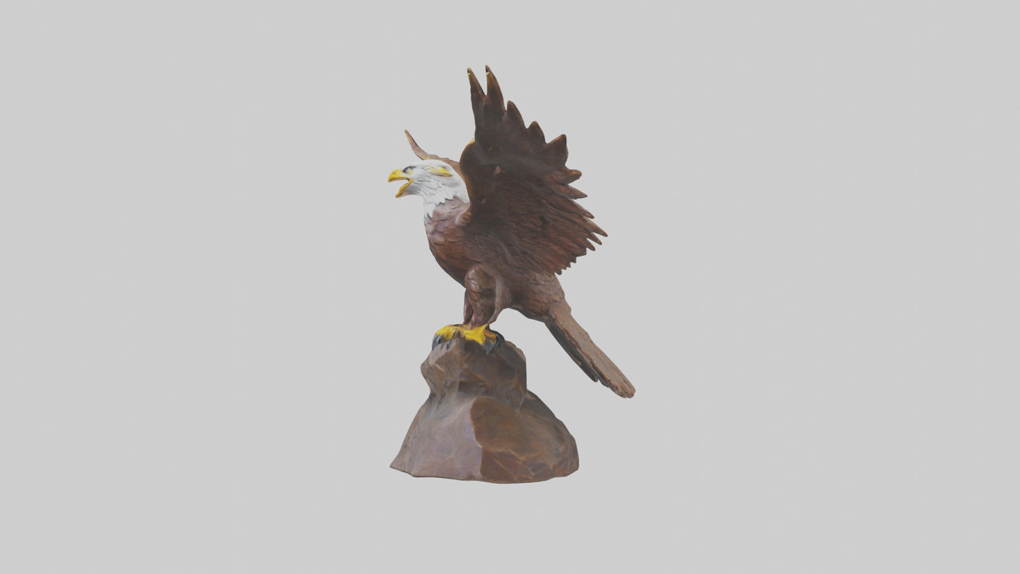 3D model Giant Eagle statue model VR / AR / low-poly