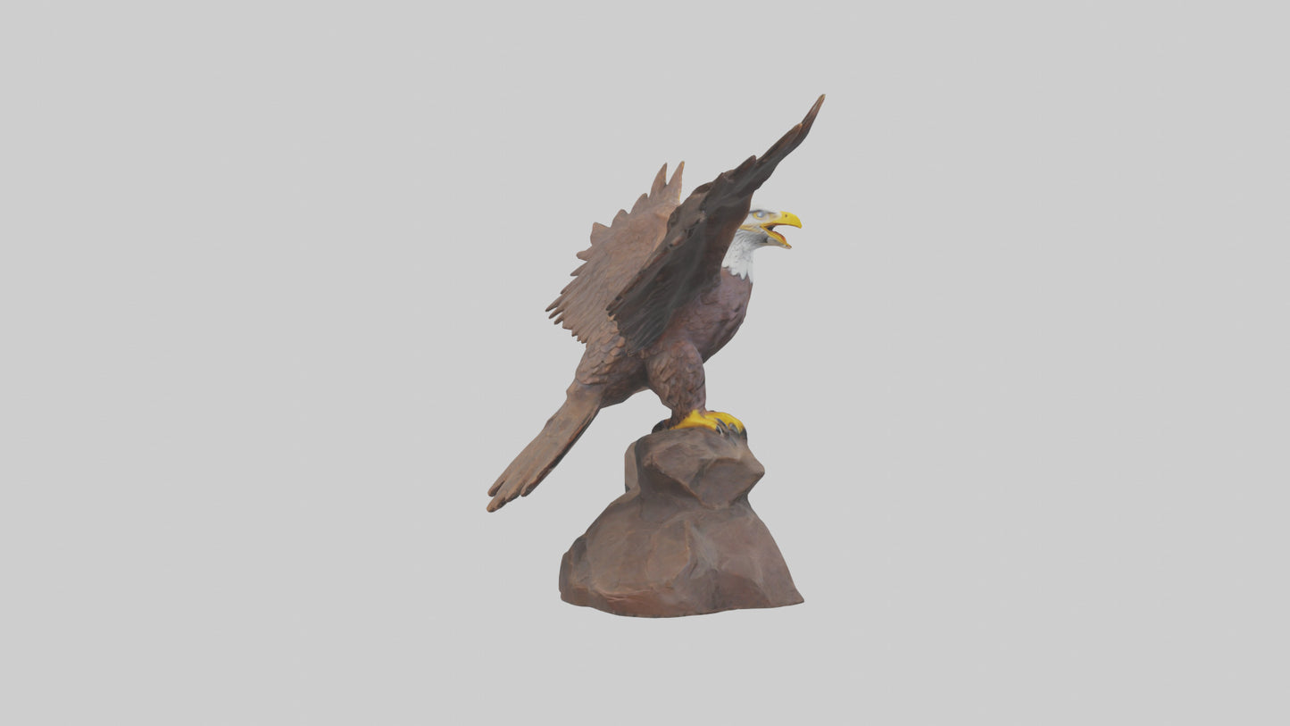 3D model Giant Eagle statue model VR / AR / low-poly