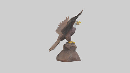 3D model Giant Eagle statue model VR / AR / low-poly