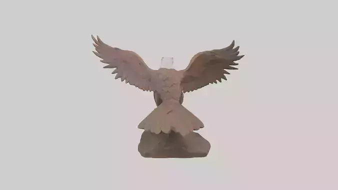 3D model Giant Eagle statue model VR / AR / low-poly