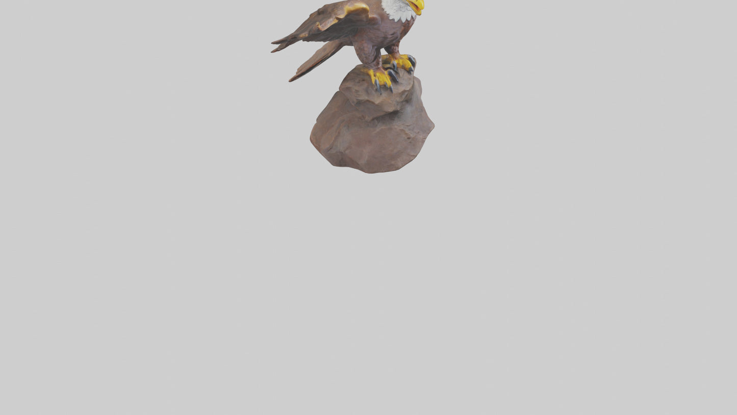 3D model Giant Eagle statue model VR / AR / low-poly