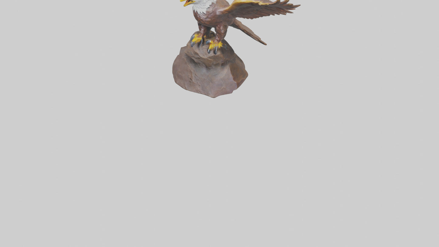 3D model Giant Eagle statue model VR / AR / low-poly