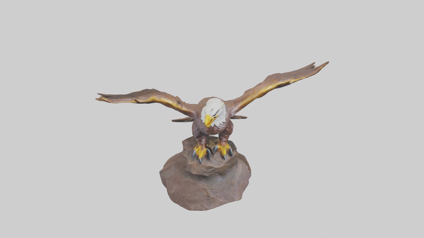 3D model Giant Eagle statue model VR / AR / low-poly