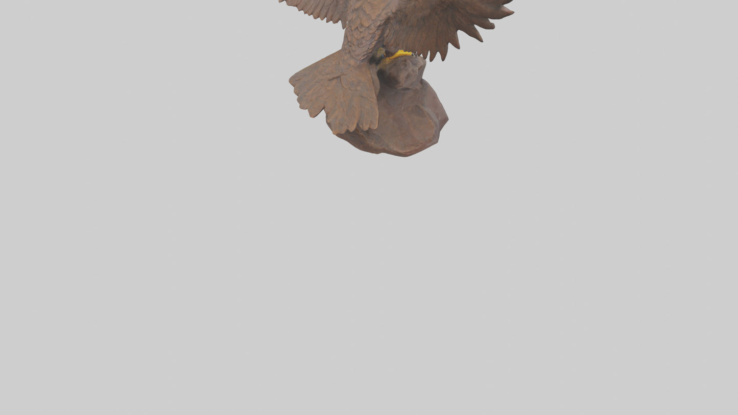 3D model Giant Eagle statue model VR / AR / low-poly