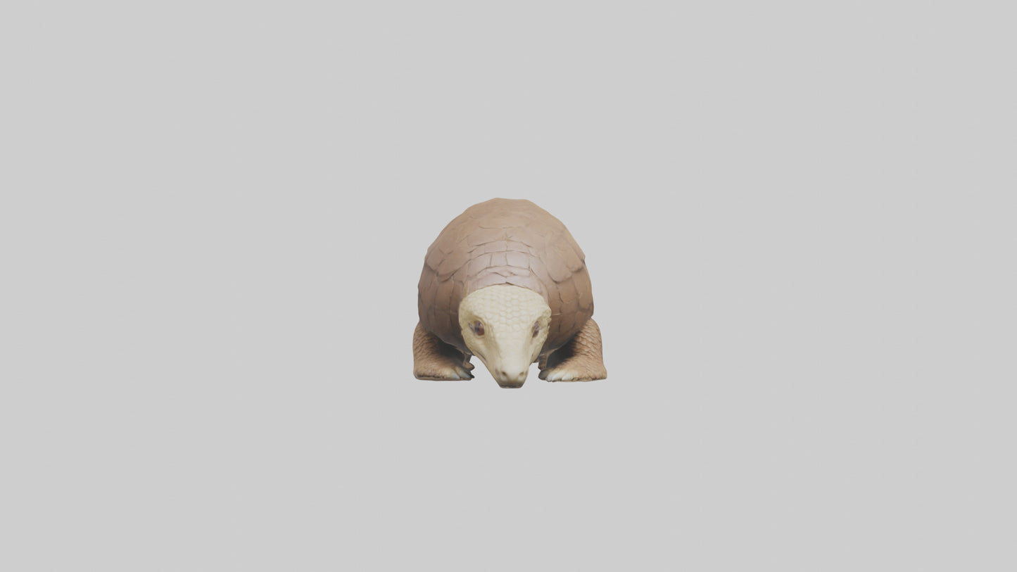 3D model Giant Ground Pangolin resting model VR / AR / low-poly