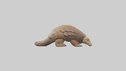 3D model Giant Ground Pangolin resting model VR / AR / low-poly
