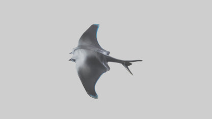 3D model Giant Manta Ray gliding model VR / AR / low-poly