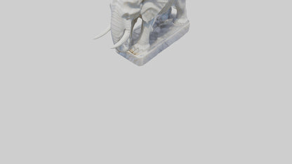 3D model Giant Marble Elephant statue model VR / AR / low-poly