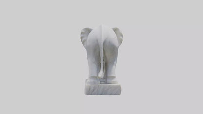 3D model Giant Marble Elephant statue model VR / AR / low-poly