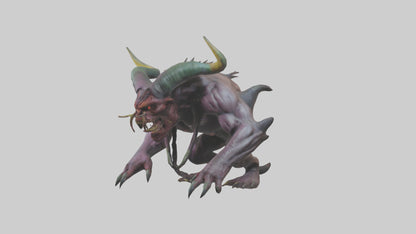 Giant Mutant Demon model VR / AR / low-poly