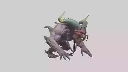Giant Mutant Demon model VR / AR / low-poly