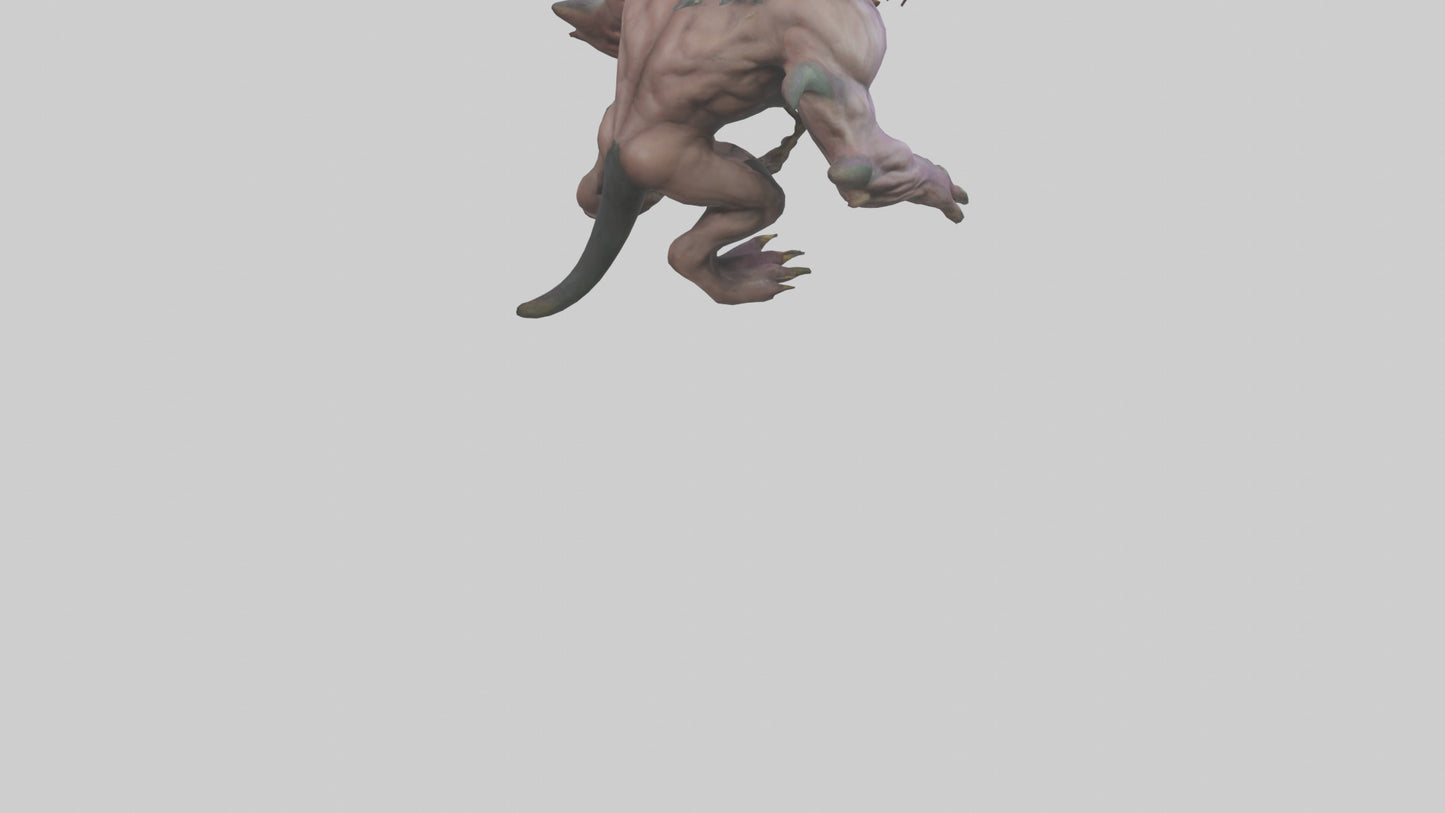 Giant Mutant Demon model VR / AR / low-poly
