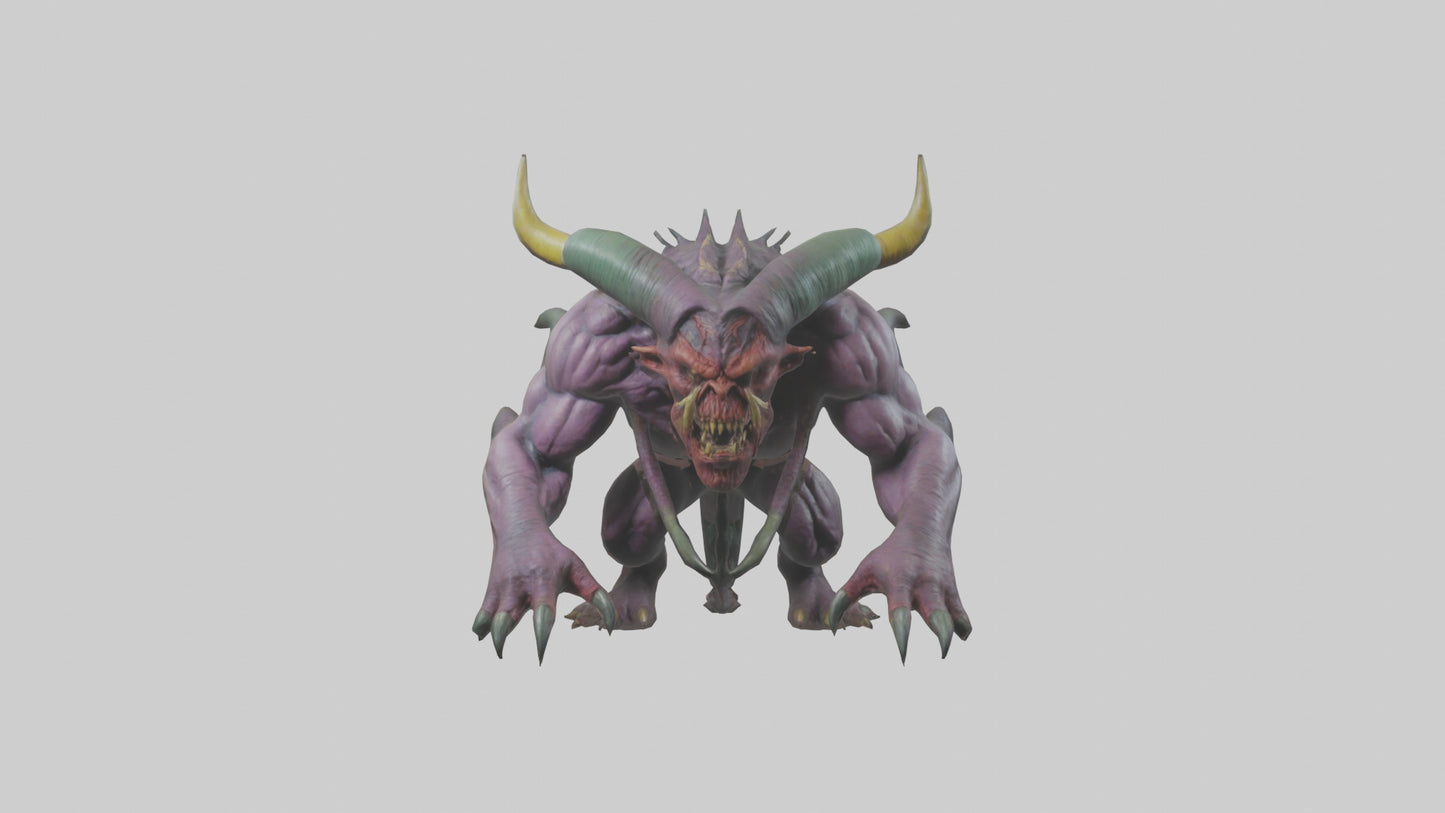 Giant Mutant Demon model VR / AR / low-poly
