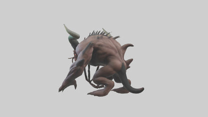 Giant Mutant Demon model VR / AR / low-poly