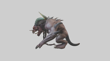 Giant Mutant Demon model VR / AR / low-poly