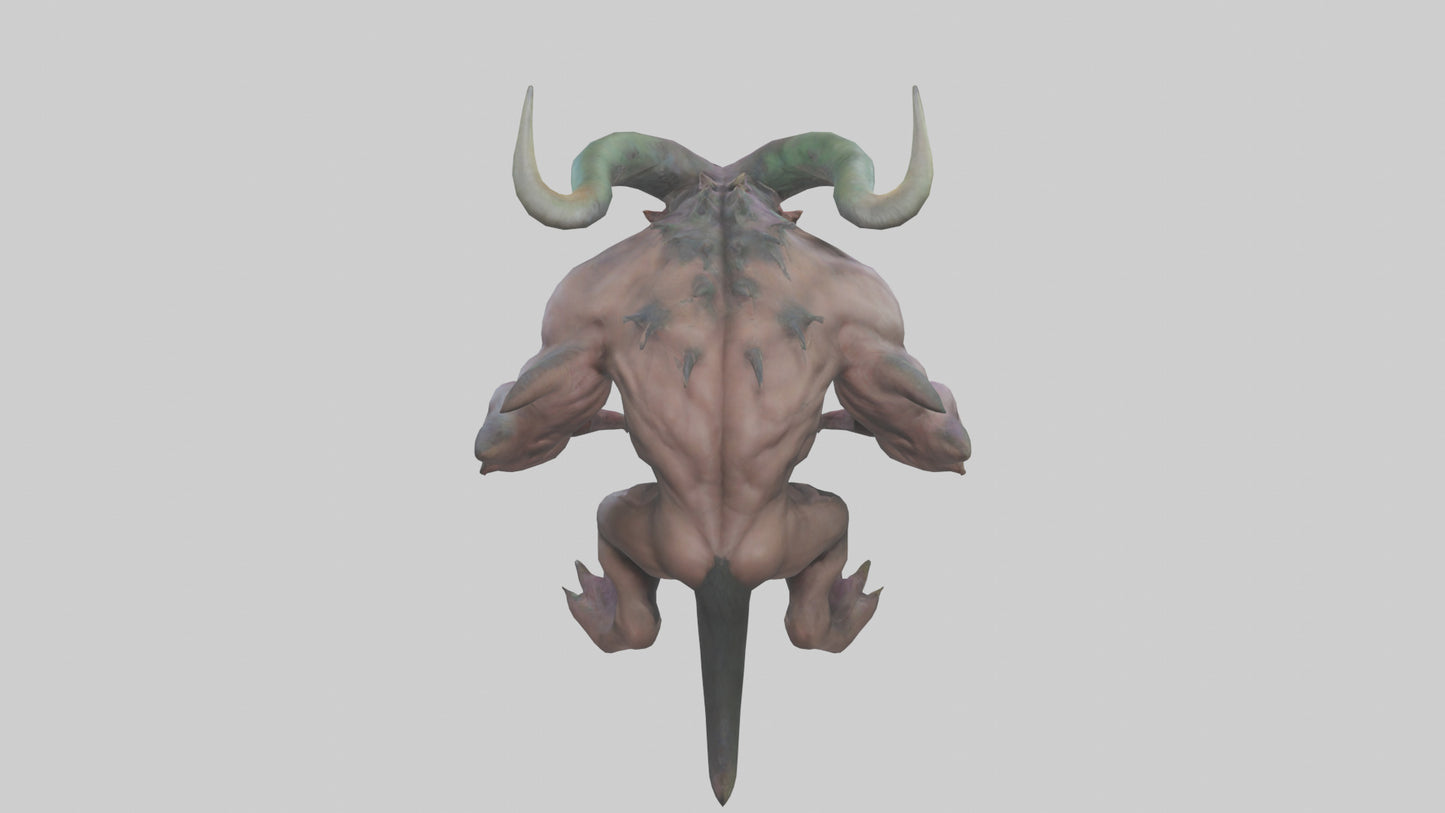 Giant Mutant Demon model VR / AR / low-poly