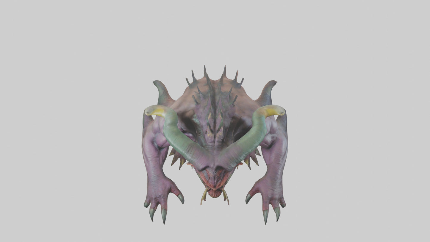 Giant Mutant Demon model VR / AR / low-poly