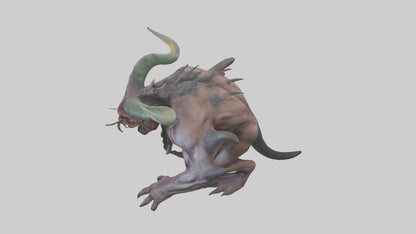 Giant Mutant Demon model VR / AR / low-poly