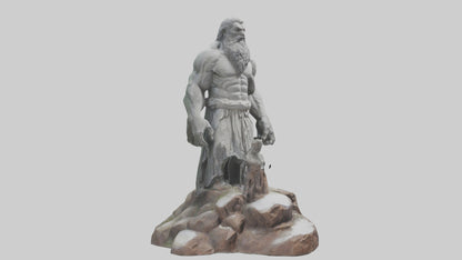 3D model Giant of the Mountains statue model VR / AR / low-poly