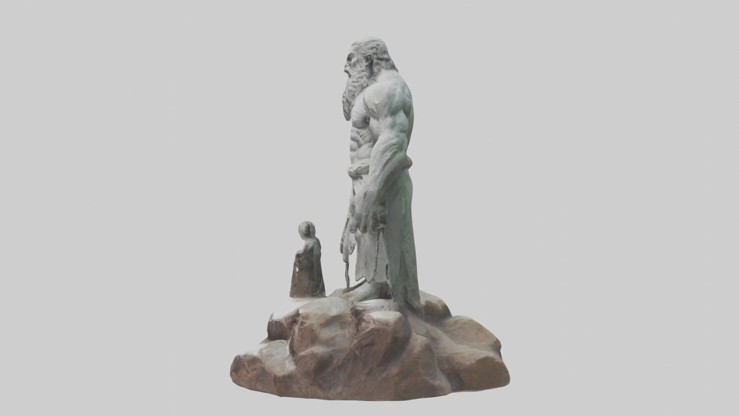 3D model Giant of the Mountains statue model VR / AR / low-poly