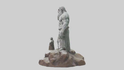 3D model Giant of the Mountains statue model VR / AR / low-poly