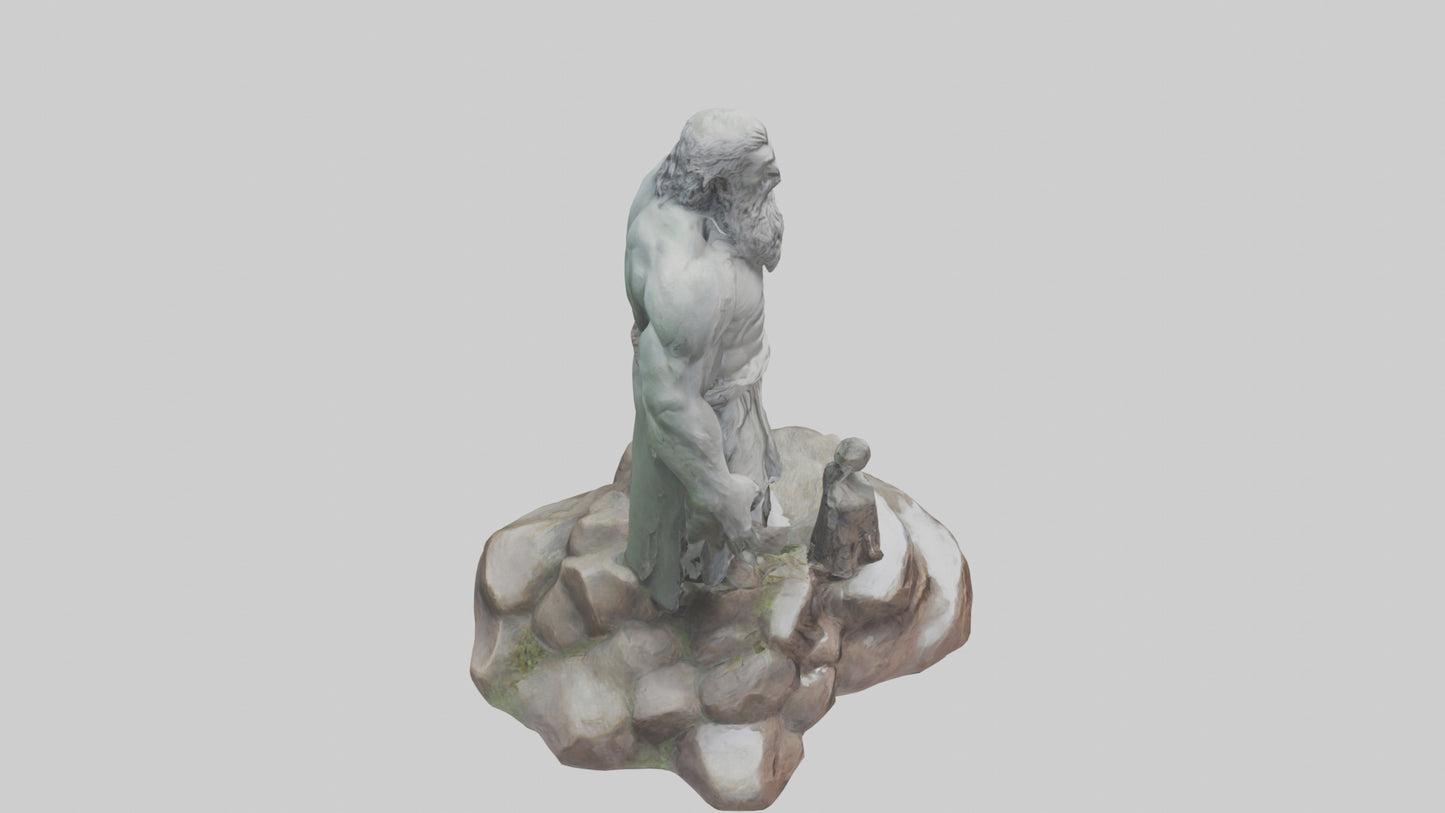 3D model Giant of the Mountains statue model VR / AR / low-poly