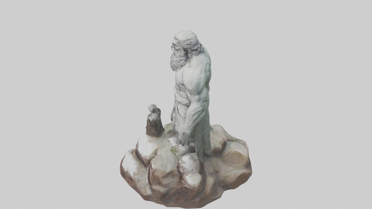 3D model Giant of the Mountains statue model VR / AR / low-poly