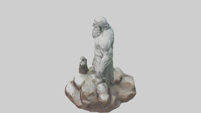 3D model Giant of the Mountains statue model VR / AR / low-poly