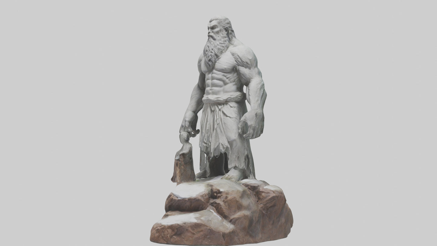 3D model Giant of the Mountains statue model VR / AR / low-poly