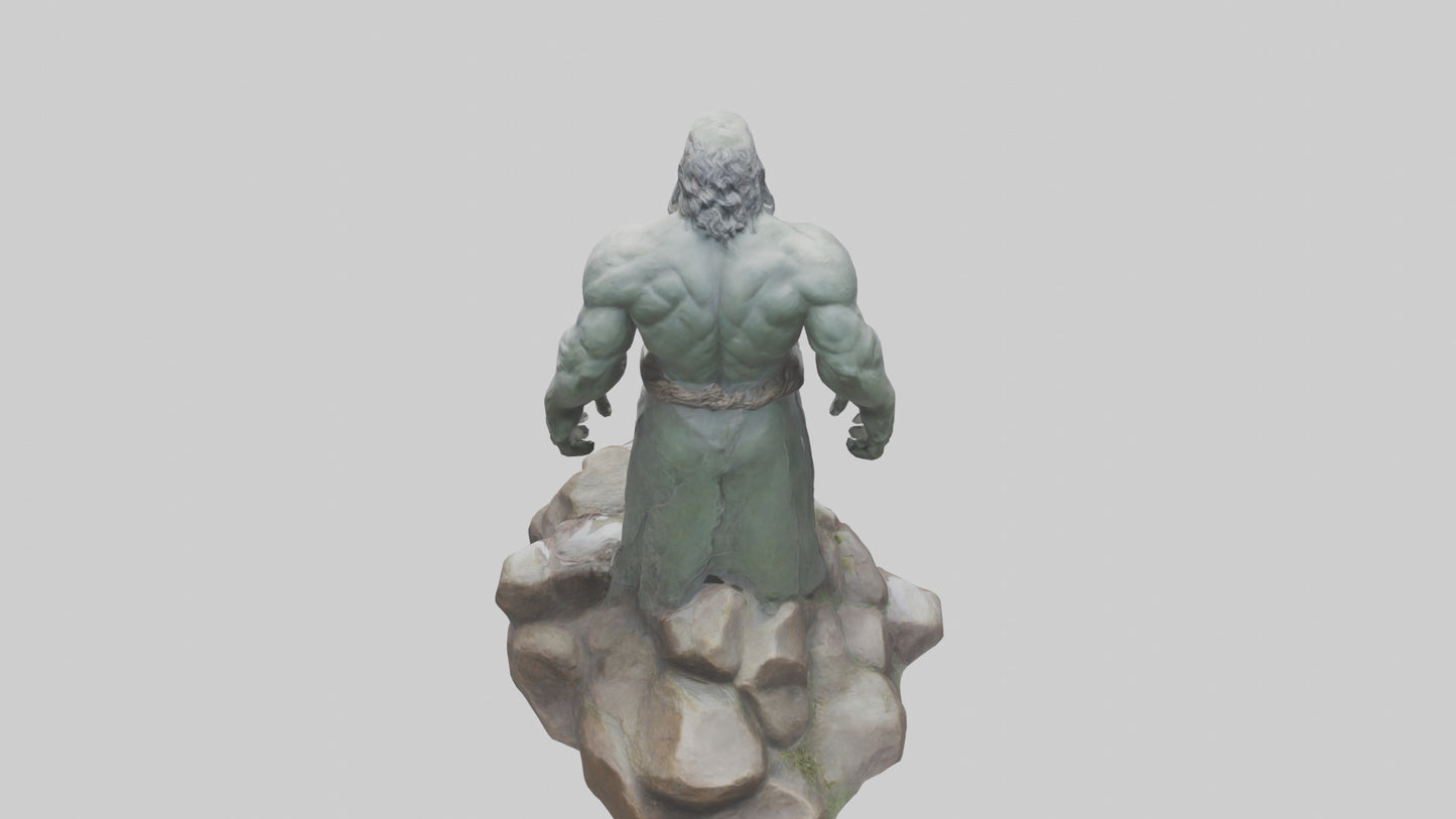 3D model Giant of the Mountains statue model VR / AR / low-poly