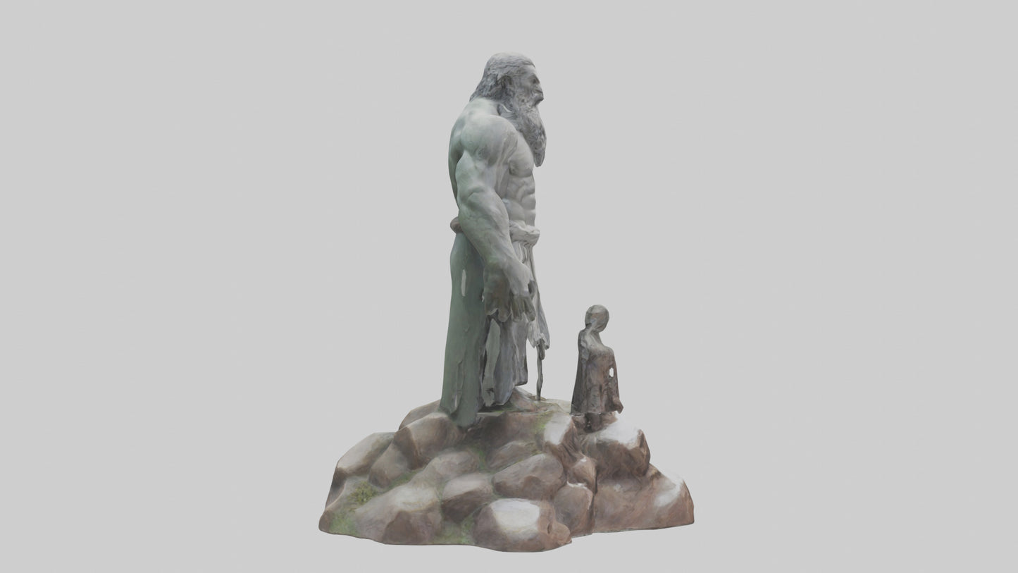 3D model Giant of the Mountains statue model VR / AR / low-poly