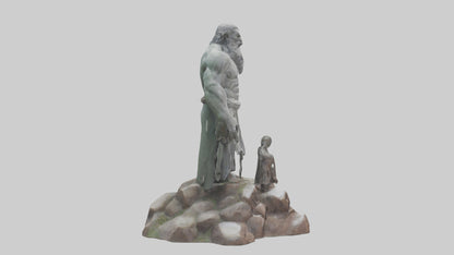 3D model Giant of the Mountains statue model VR / AR / low-poly