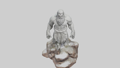 3D model Giant of the Mountains statue model VR / AR / low-poly