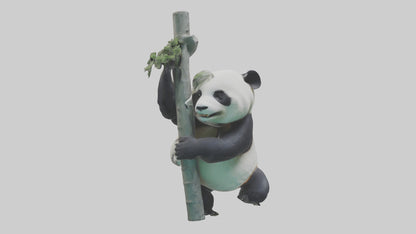 3D model Giant Panda climbing model VR / AR / low-poly