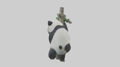 3D model Giant Panda climbing model VR / AR / low-poly