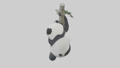 3D model Giant Panda climbing model VR / AR / low-poly