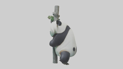 3D model Giant Panda climbing model VR / AR / low-poly