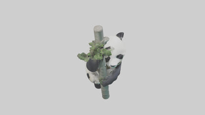 3D model Giant Panda climbing model VR / AR / low-poly