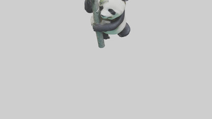 3D model Giant Panda climbing model VR / AR / low-poly