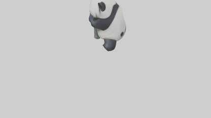 3D model Giant Panda climbing model VR / AR / low-poly