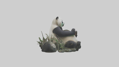 Giant Panda playing model VR / AR / low-poly