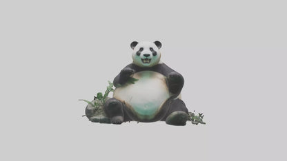 Giant Panda playing model VR / AR / low-poly