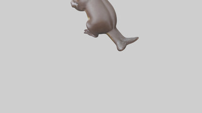 3D model Giant River Otter playing model VR / AR / low-poly