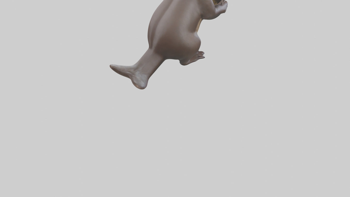 3D model Giant River Otter playing model VR / AR / low-poly