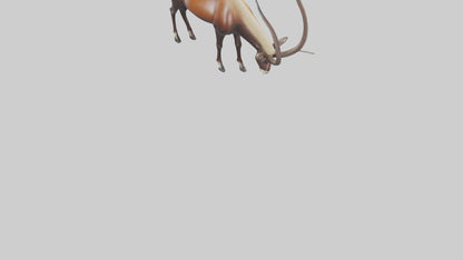 3D model Giant Sable Antelope grazing model VR / AR / low-poly